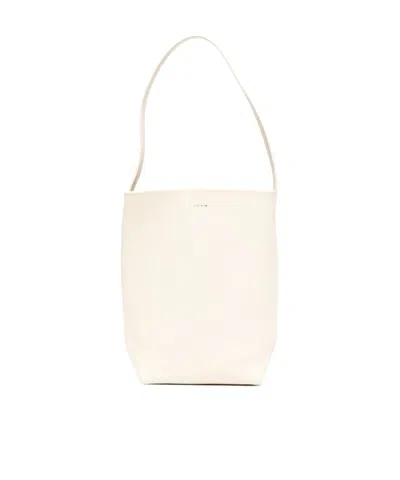 The Row Logo Shoulder Bag In White