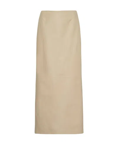The Row Logo Skirt In Nude