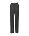 The Row Logo Straight Casual Pants In Black