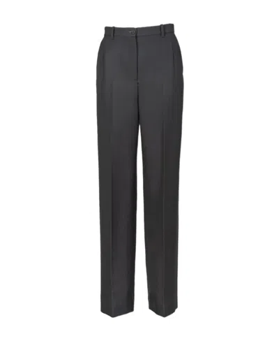 The Row Logo Straight Casual Pants In Black
