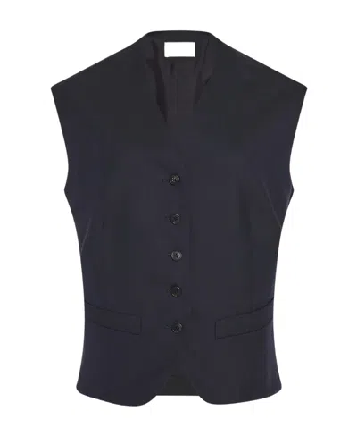 The Row Logo Vest In Blue
