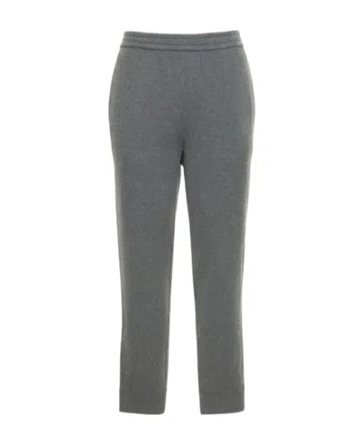 The Row Logo Wool Sweatpants In Gray