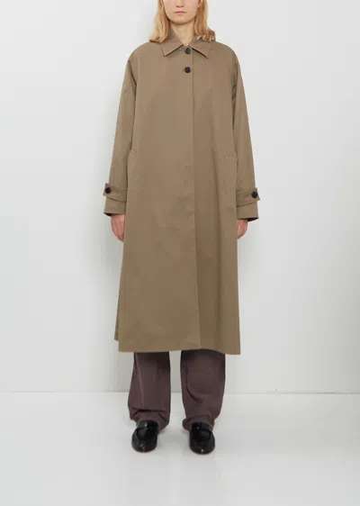 The Row Lolana Cotton Coat In Brown