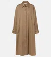 The Row Lolana Cotton Gabardine Coat In Nude