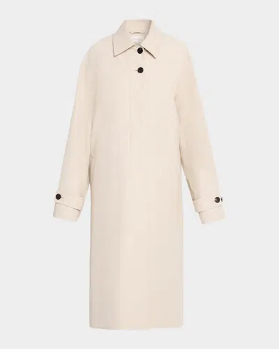 The Row Lolana Single-breasted Long Trench Coat In Neutral