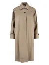 The Row 'lolana' Trench Coat In Brown