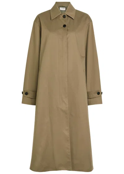 The Row Lolana Twill Coat In Brown