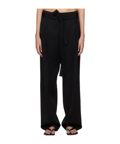 The Row Lonan Ironing Casual Pants In Black