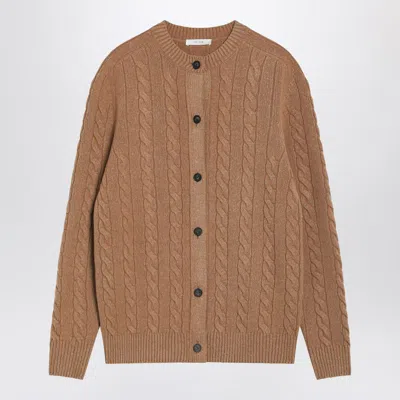 The Row Loneke Cardigan In Light Brown In Nude