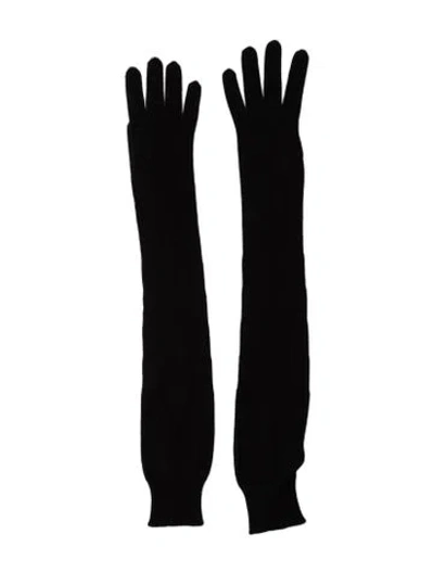 Pre-owned The Row Long Cashmere Gloves In Black