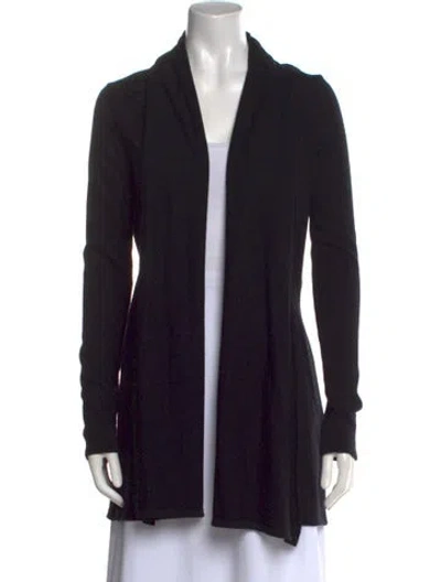 Pre-owned The Row Long Open Front Nylon Sweater In Black