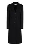 The Row Long Single-breasted Coat In Black