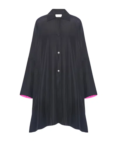The Row Long Single-breasted Coat In Black