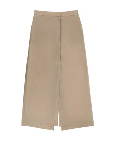 The Row Long Skirt In Brown
