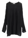 The Row Long-sleeve Blouse In Black