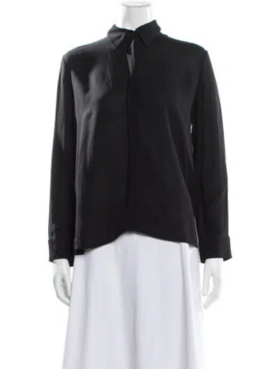 Pre-owned The Row Long Sleeve Blouse In Black