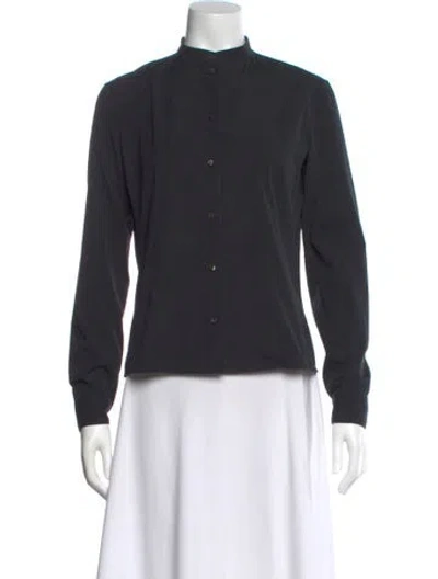 Pre-owned The Row Long Sleeve Blouse In Gray