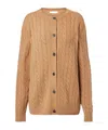 The Row Long Sleeve Cardigan In Brown