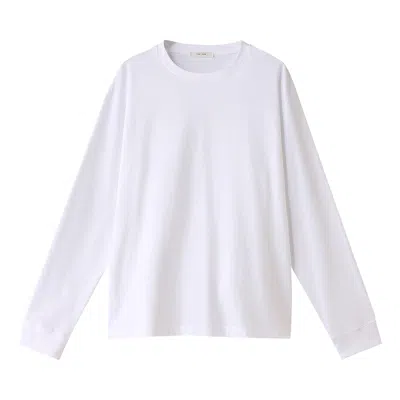 Pre-owned The Row Long-sleeve Ciles R Top 'white' | Women's Size M