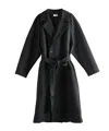 The Row Double-breasted Belted Trench Coat In Black