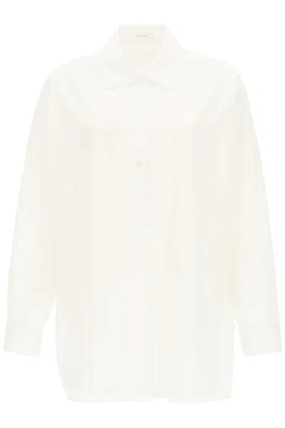 The Row Long-sleeve Cotton Shirt In White