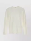 The Row White Solid Crew Neck T-shirt In Neutral