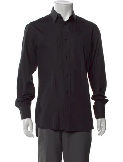 Pre-owned The Row Long Sleeve Dress Shirt In Black