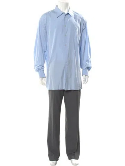 Pre-owned The Row Long Sleeve Dress Shirt In Blue