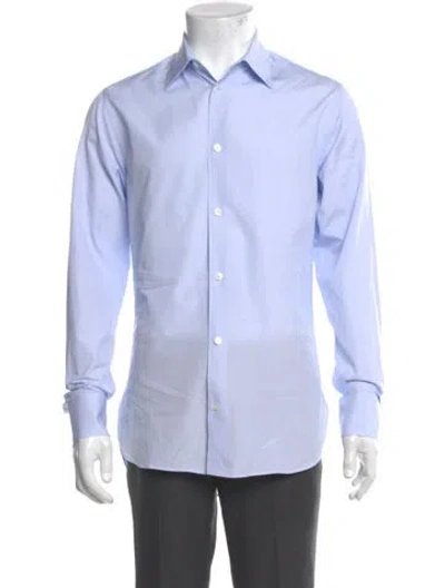 Pre-owned The Row Long Sleeve Dress Shirt In Blue