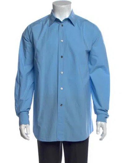 Pre-owned The Row Long Sleeve Dress Shirt In Blue