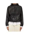 The Row Jilly Oversized Leather Bomber Jacket In Black