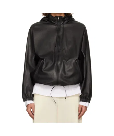 THE ROW LONG SLEEVE LEATHER JACKET