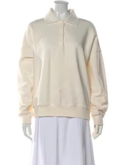 Pre-owned The Row Long Sleeve Polo In Neutral