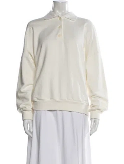 Pre-owned The Row Long Sleeve Polo In Neutral