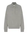 The Row Corzas Cashmere And Cotton Polo Sweater In Gray
