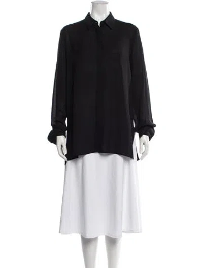 Pre-owned The Row Long Sleeve Top In Black