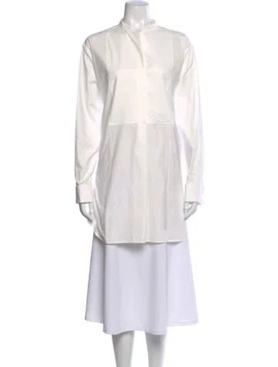 Pre-owned The Row Long Sleeve Top In White