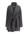 The Row Waist Belted Shawl Lapels V-neck Coat In Black