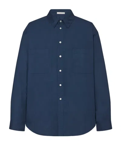 The Row Long Sleeved Buttoned Shirt In Blue