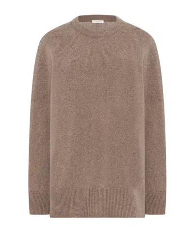 The Row Long-sleeved Cashmere Sweater In Brown