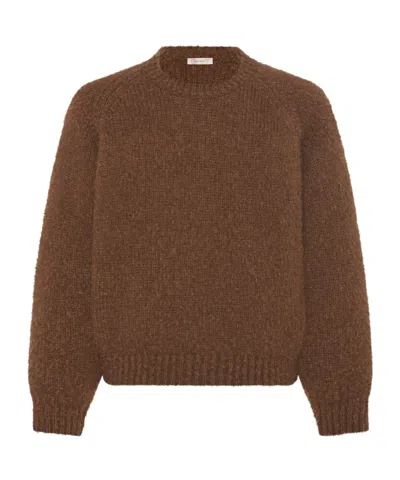 The Row Long-sleeved Cashmere Sweater In Green