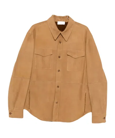 The Row Long-sleeved Casual Jacket In Brown
