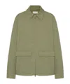The Row Justo Gabardine Down Field Jacket In Green