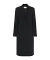 The Row Cerys Wool-blend Crepe Coat In Black
