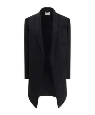 The Row Long-sleeved Coat In Black