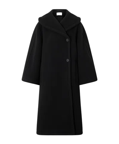 The Row Long-sleeved Coat In Black