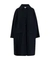 The Row Long-sleeved Coat In Blue