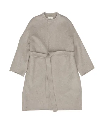 The Row Long-sleeved Coat In Nude