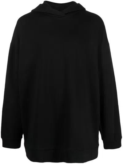 The Row Long-sleeved Cotton Hoodie In Black