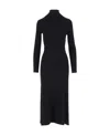 The Row Leoline Turtleneck Virgin Wool Maxi Dress In Black